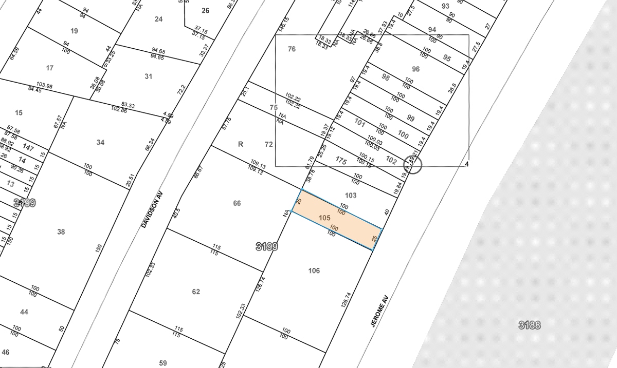 2415-2429 Jerome Ave, Bronx, NY for lease Plat Map- Image 1 of 2