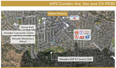 6472 Camden Ave, San Jose, CA - Aérien  Vue de la carte