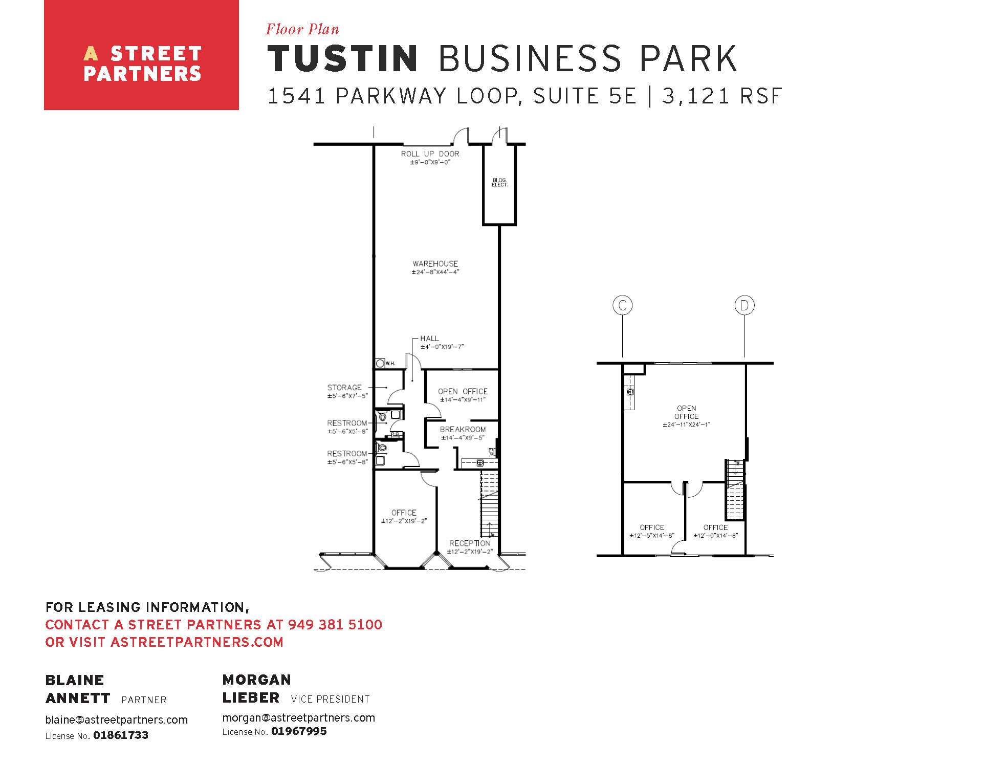 15102 Red Hill Ave, Tustin, CA à louer Plan d’étage- Image 1 de 1