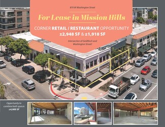 Plus de détails pour 870 W Washington St & 820 W Mission St, San Diego, CA - Vente au détail à louer