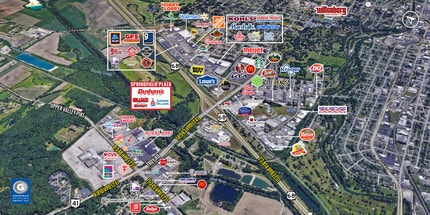 1510-1608 Upper Valley Pike, Springfield, OH - Aérien Vue de la carte