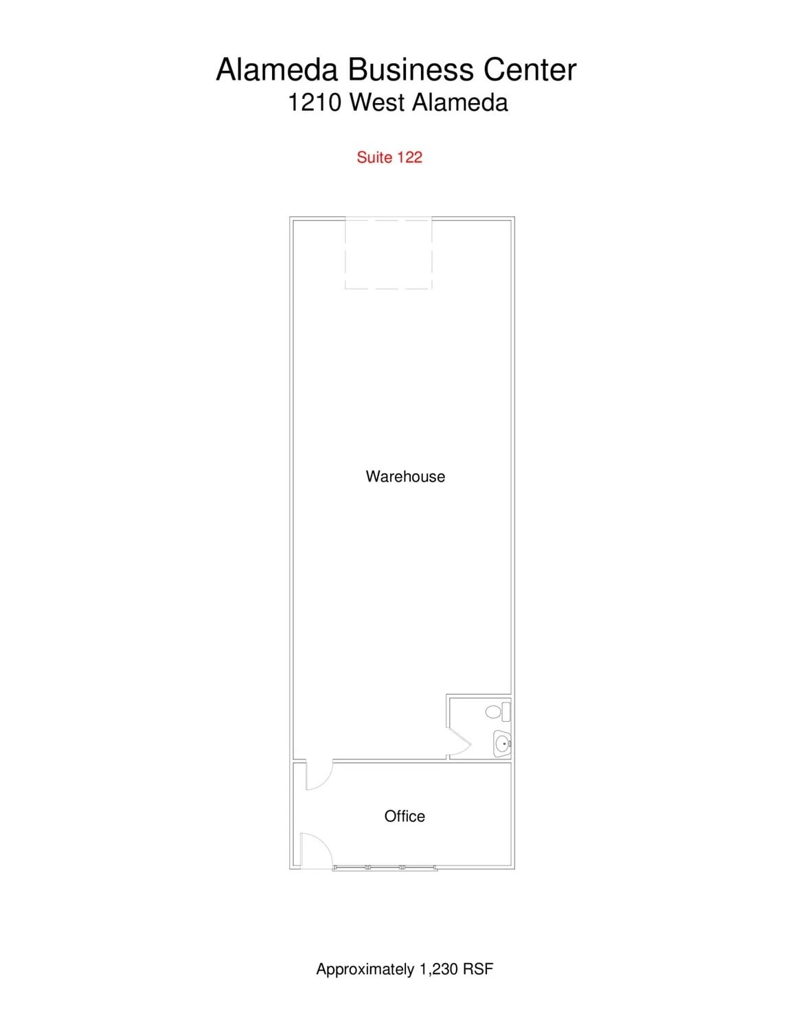 1210 W Alameda Dr, Tempe, AZ à louer Plan d’étage- Image 1 de 5