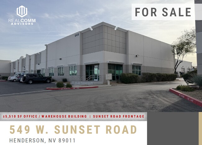More details for 549 W Sunset Rd, Henderson, NV - Industrial for Sale