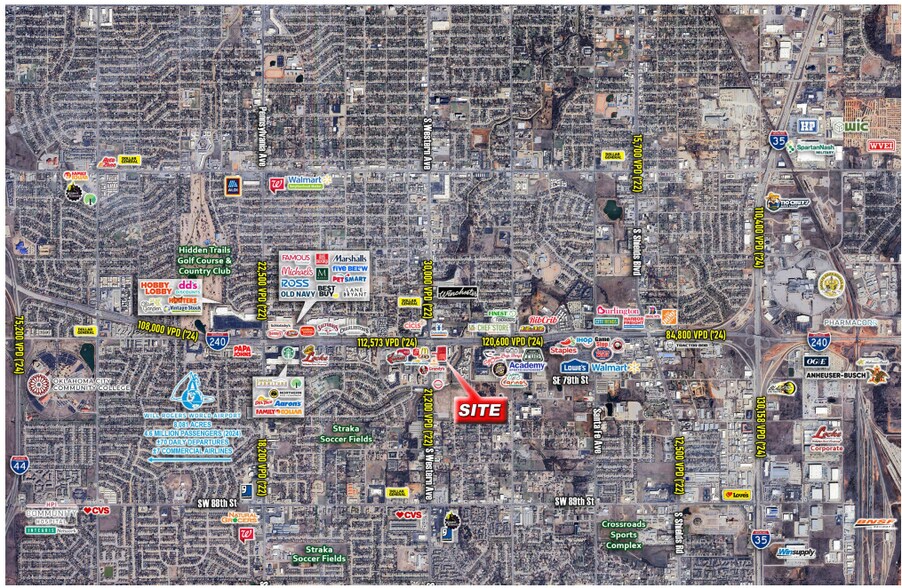 820 W I 240 Service Rd, Oklahoma City, OK à louer - Aérien - Image 2 de 2