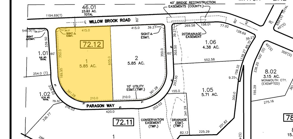 3 Paragon Way, Freehold, NJ à louer - Plan cadastral - Image 2 de 6