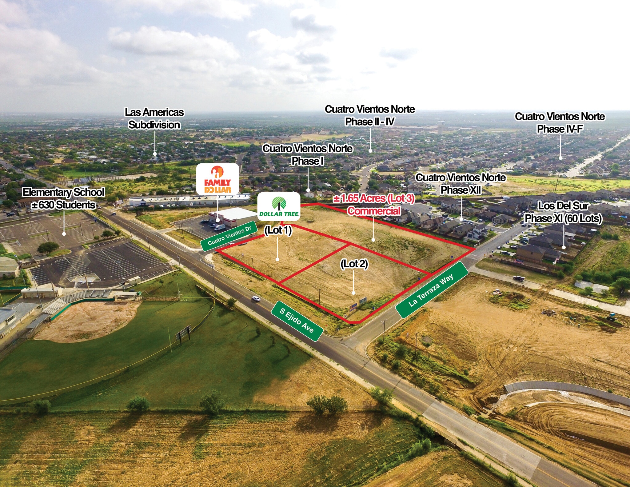 0 Cuatro Vientos Dr., Laredo, TX à vendre Aérien- Image 1 de 8