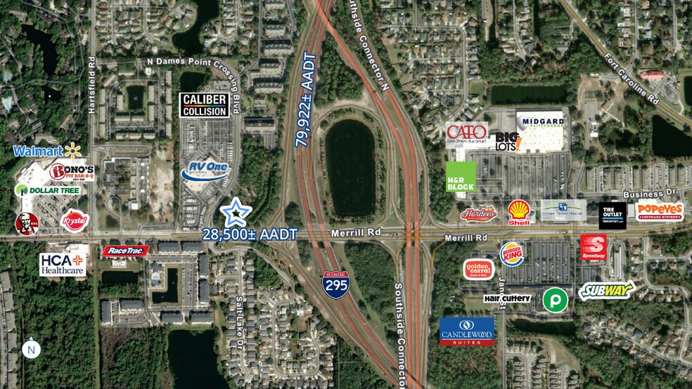 NEC Merrill Rd & Dames Point Crossing Blvd, Jacksonville, FL for sale - Building Photo - Image 1 of 2