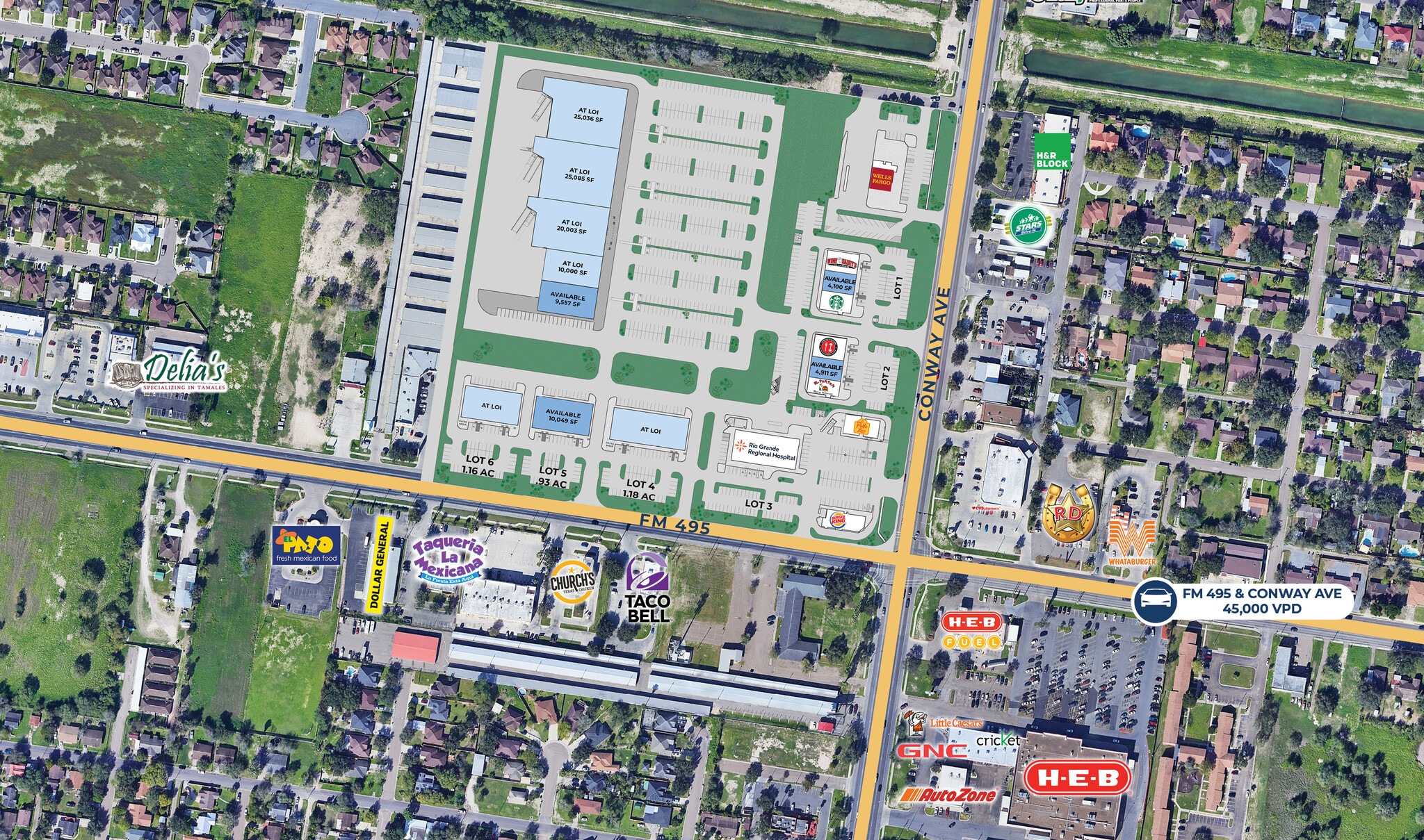 NWC FM 495 & Conway, Mission, TX for lease Interior Photo- Image 1 of 3