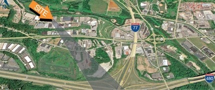 1200-1240 Valley Belt Rd, Brooklyn Heights, OH - Aerial  map view