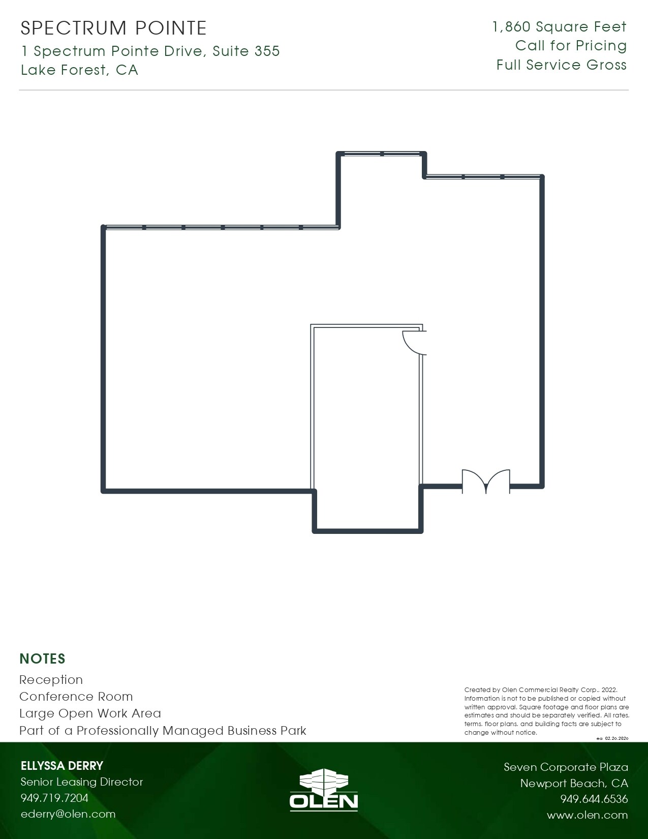 1 Spectrum Pointe Dr, Lake Forest, CA à louer Plan d’étage- Image 1 de 1
