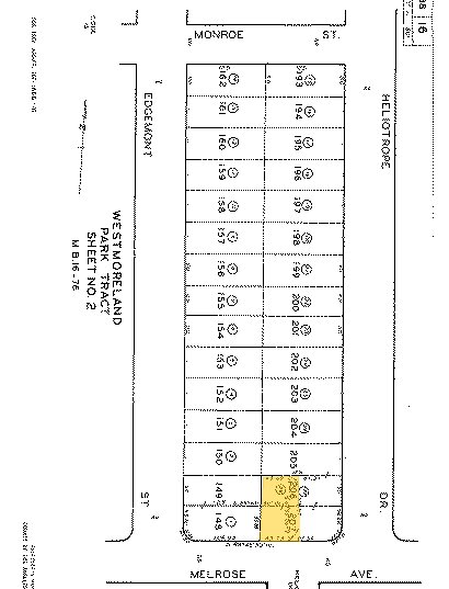 4361-4363 Melrose Ave, Los Angeles, CA for lease - Plat Map - Image 3 of 3