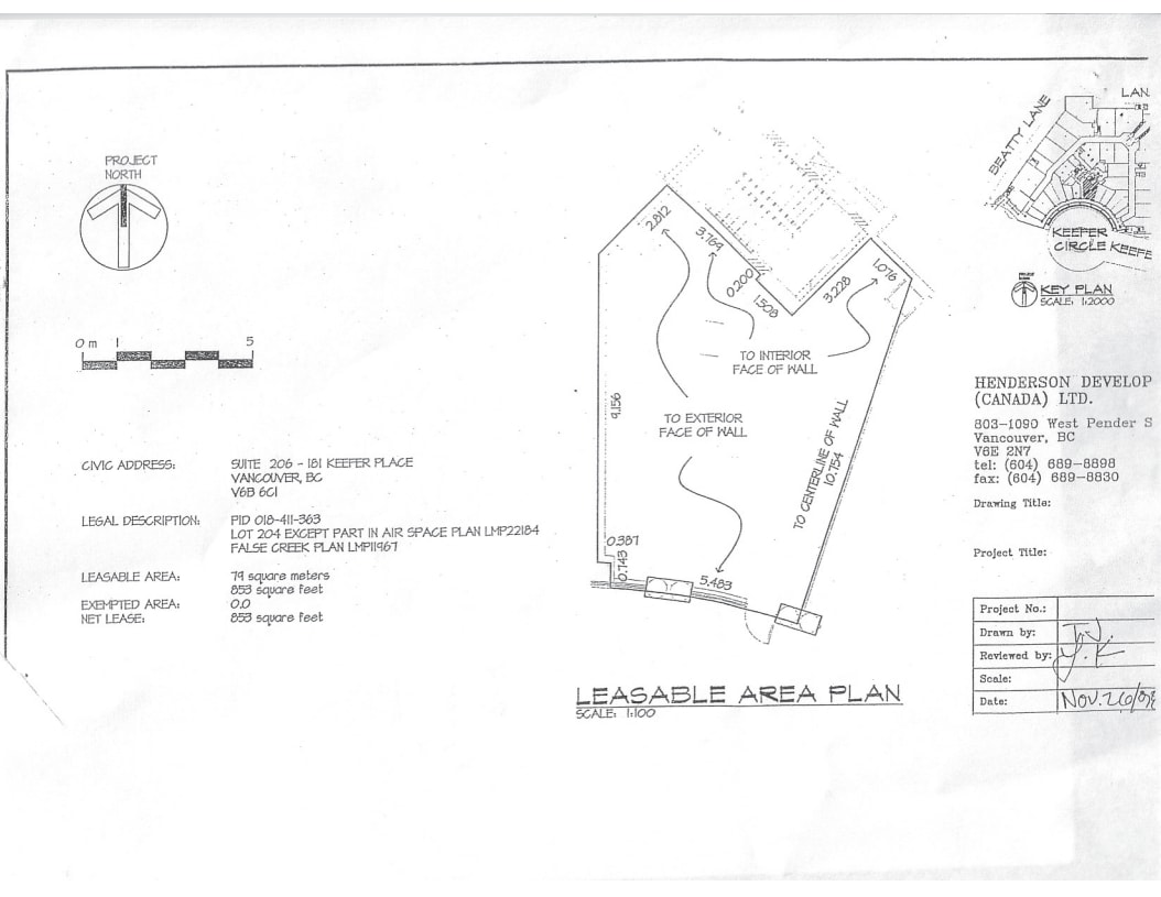 181 Keefer Pl, Vancouver, BC for lease Floor Plan- Image 1 of 1