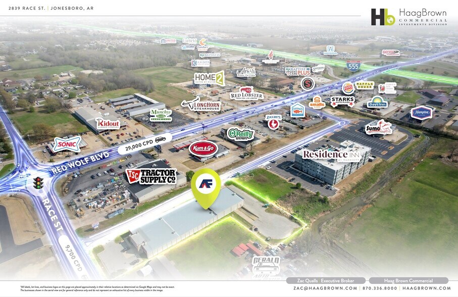 2839 Race St, Jonesboro, AR for sale - Aerial - Image 3 of 6