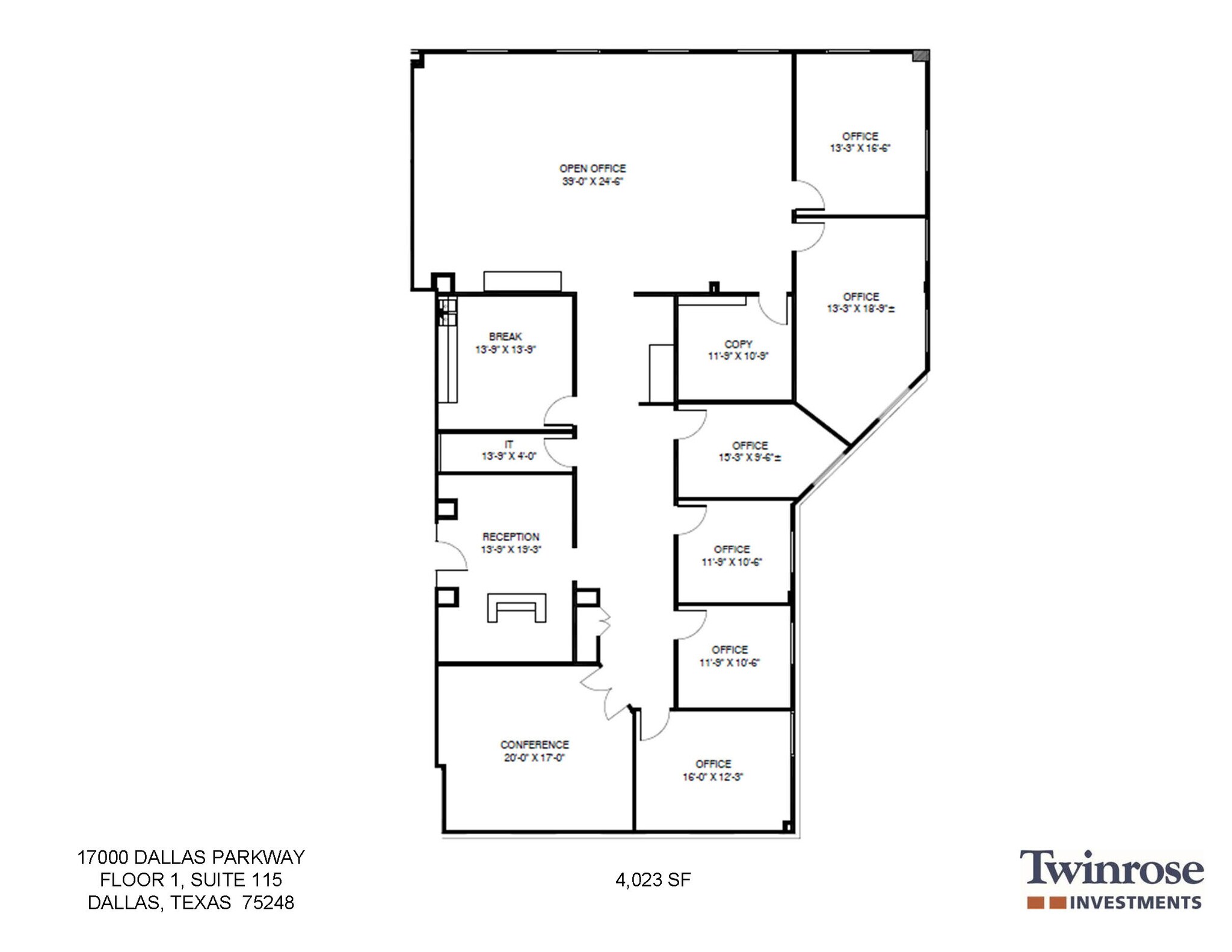 17000 Dallas Pkwy, Dallas, TX à louer Plan d’étage- Image 1 de 1