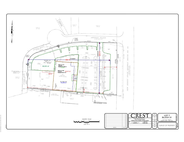 430 State Route 34, Colts Neck, NJ à louer - Plan de site - Image 1 de 1