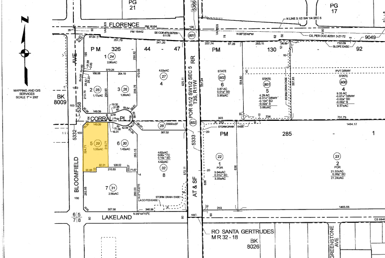 10928 Bloomfield Ave, Santa Fe Springs, CA for sale - Plat Map - Image 1 of 1