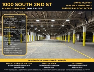 More details for 1000 S 2nd St, Plainfield, NJ - Industrial for Lease