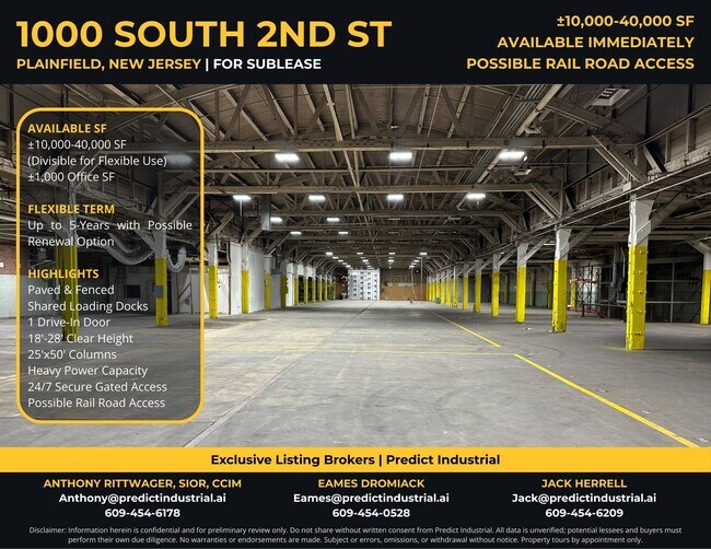 More details for 1000 S 2nd St, Plainfield, NJ - Industrial for Lease