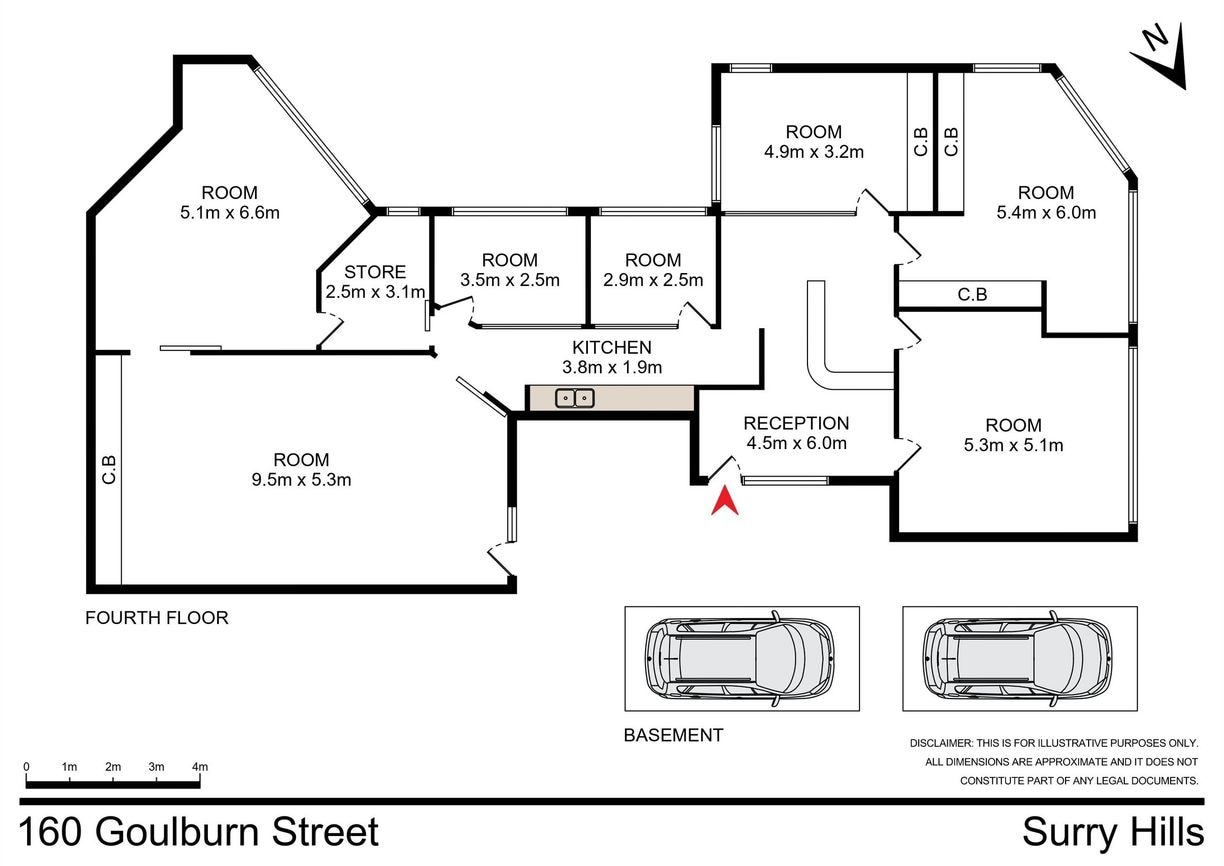 160 Goulburn St, Surry Hills, NSW 2010 - Unit 401 & 402 -  - Floor Plan - Image 1 of 6