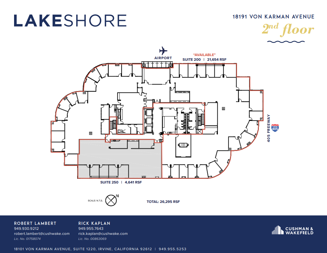 18101 Von Karman Ave, Irvine, CA à louer Plan d  tage- Image 1 de 1