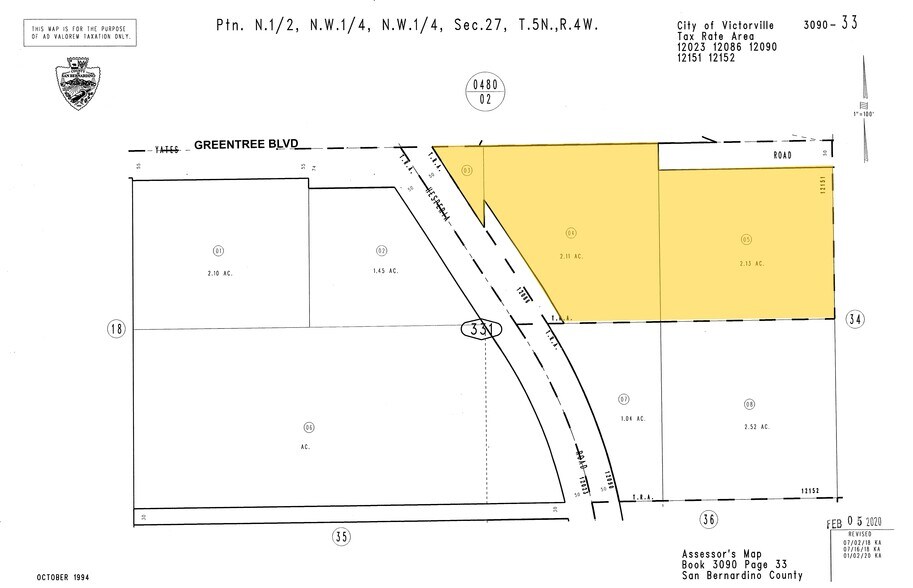 Hesperia Rd, Victorville, CA à vendre - Plan cadastral - Image 2 de 9