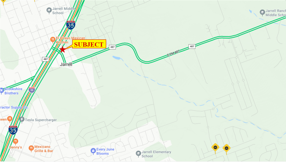 NEC IH-35 Frontage & 6th Street rd, Jarrell, TX for sale - Aerial - Image 2 of 2