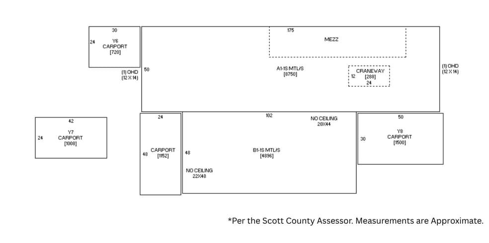 1414 S Stark St, Davenport, IA for lease - Floor Plan - Image 2 of 2