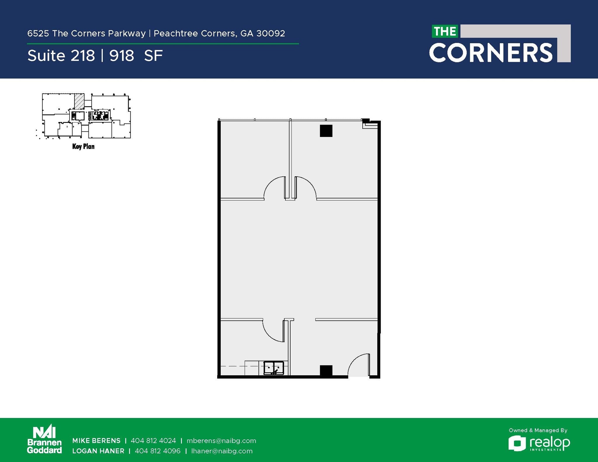 6525 The Corners Pky, Peachtree Corners, GA à louer Plan d’étage- Image 1 de 1