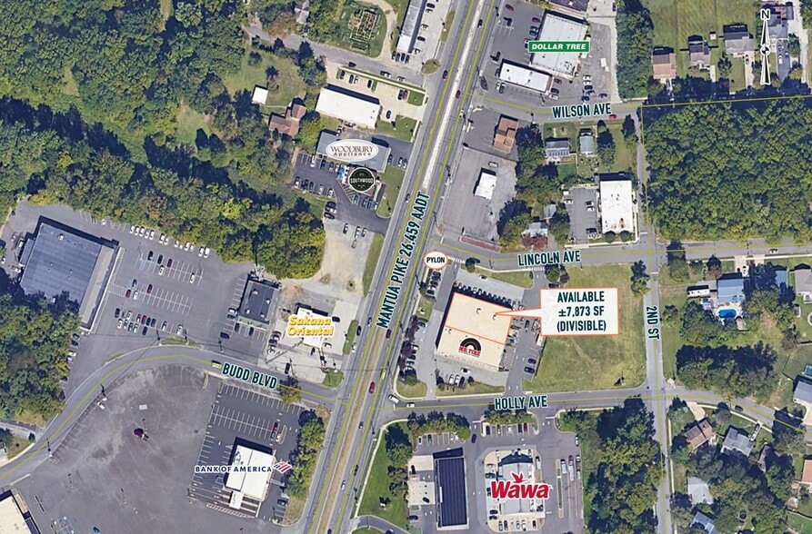 832 Mantua Pike, Woodbury Heights, NJ for lease - Aerial - Image 2 of 7