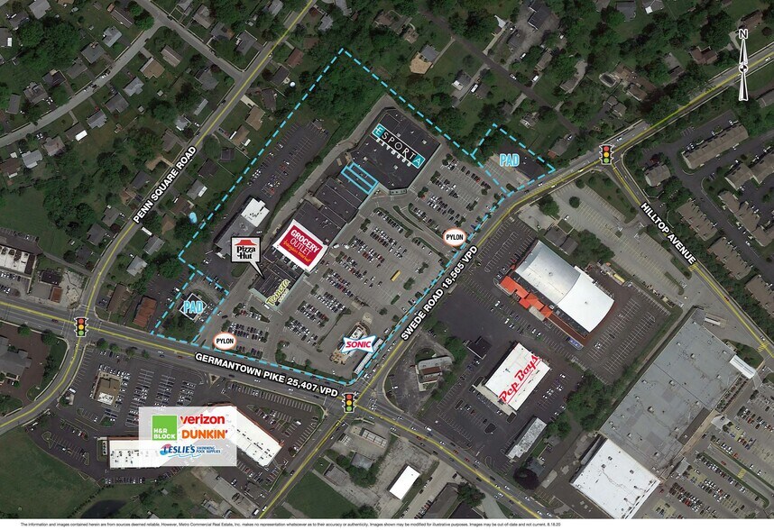 1-10 E Germantown Pike, Norristown, PA for lease - Aerial - Image 2 of 3