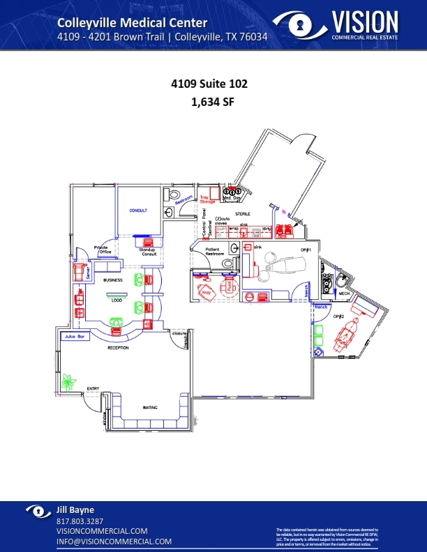 4109-4201 Brown Trl, Colleyville, TX à louer Plan d  tage- Image 1 de 1