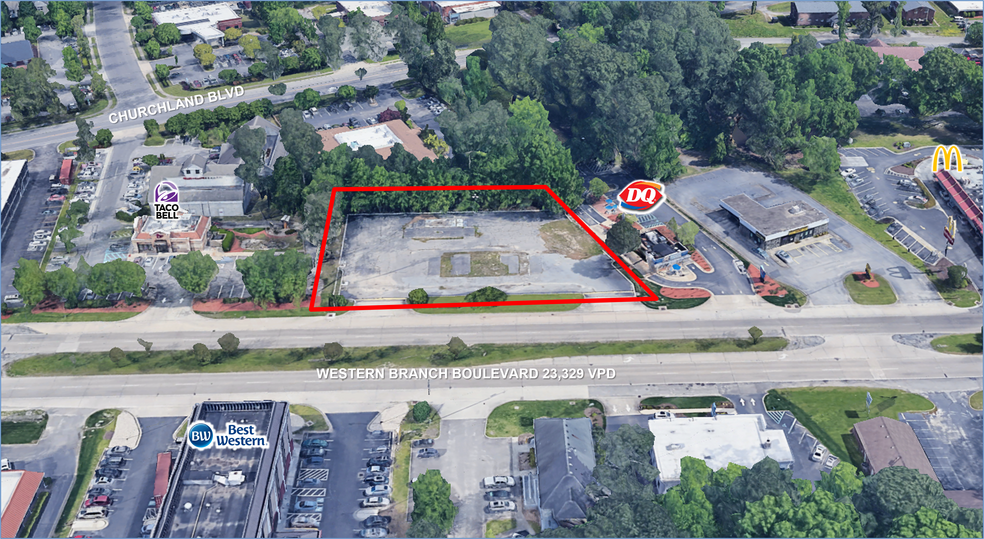 3228 Western Branch Blvd, Chesapeake, VA for lease - Aerial - Image 1 of 1