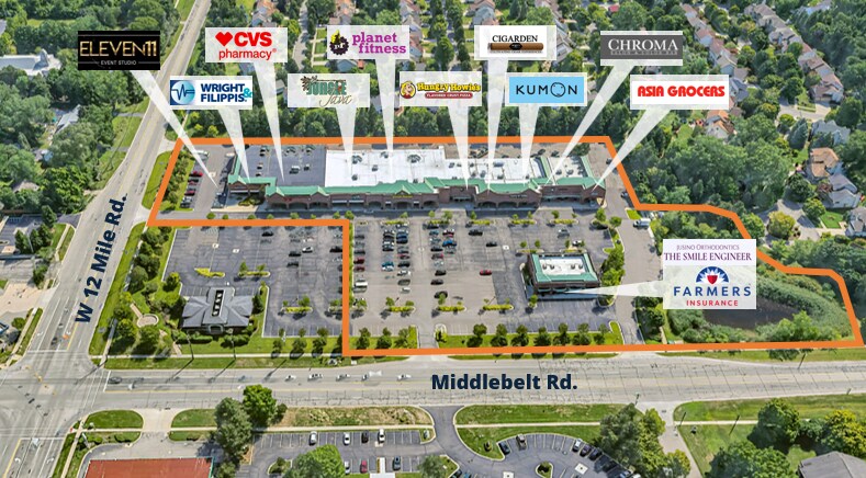 27592-27700 Middlebelt Rd, Farmington Hills, MI à louer Photo principale- Image 1 de 29