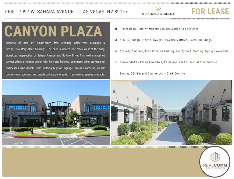 7905-7995 W Sahara Ave, Las Vegas, NV à louer - Photo du bâtiment - Image 2 de 5