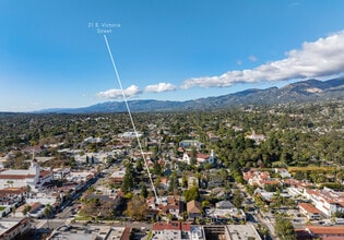 21 E Victoria St, Santa Barbara, CA - Aérien Vue de la carte