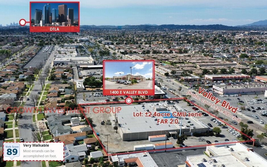 1308-1412 E Valley Blvd, Alhambra, CA for sale - Building Photo - Image 2 of 18