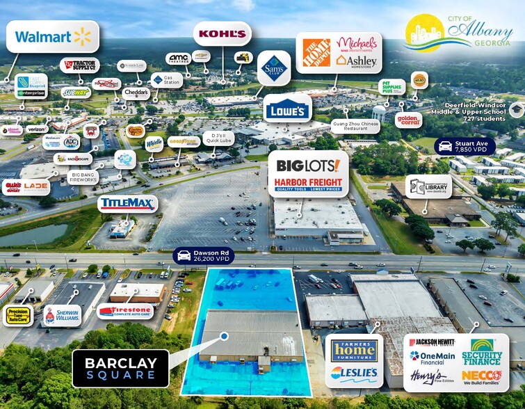 2526 Dawson Rd, Albany, GA for lease - Aerial - Image 3 of 8