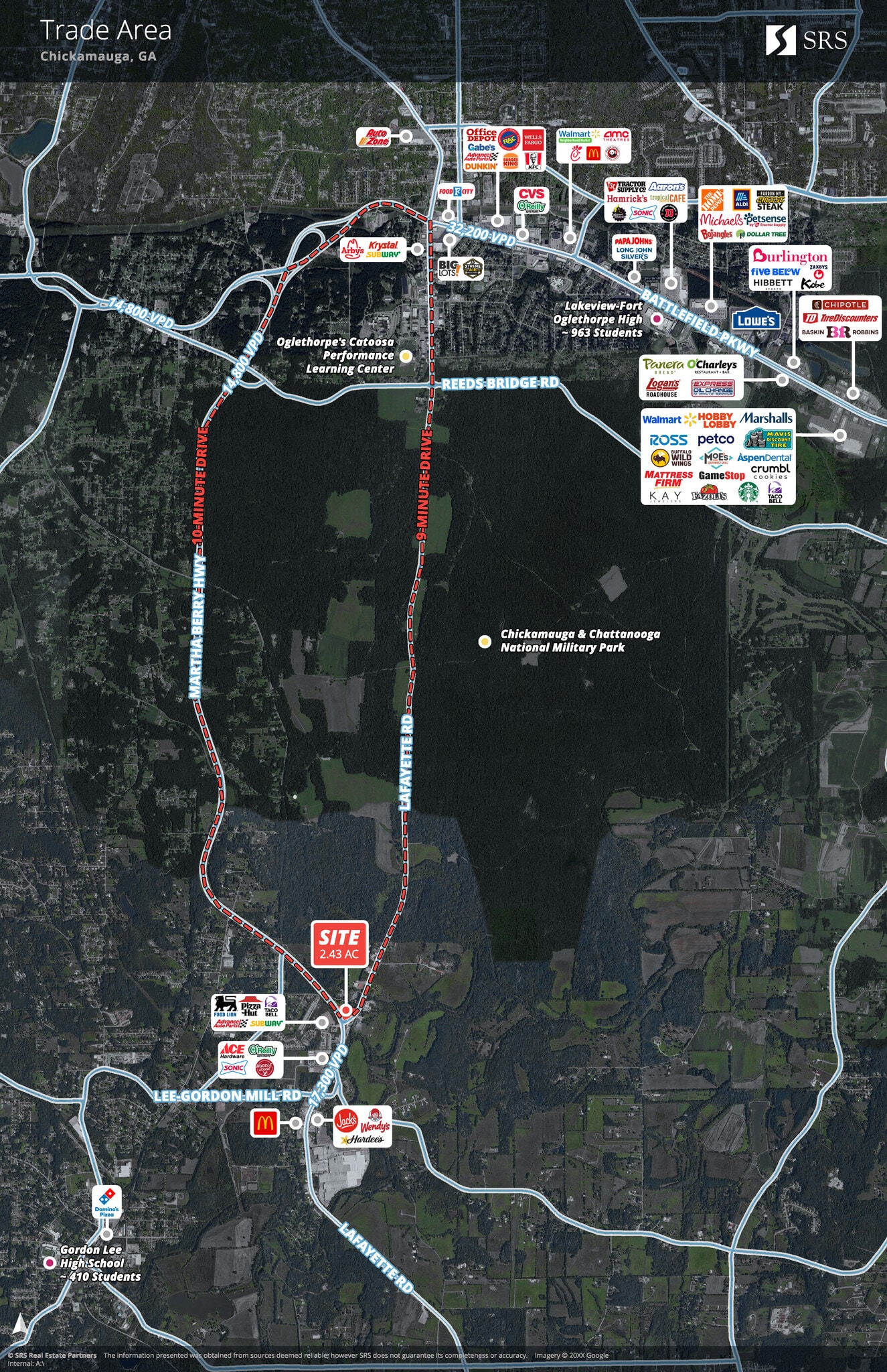 NEC Hwy 27 & Lafayette rd, Chickamauga, GA for sale Aerial- Image 1 of 4