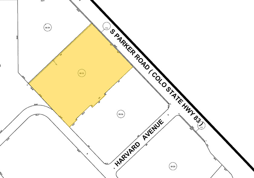 10375 E Harvard Ave, Denver, CO for lease - Plat Map - Image 1 of 1