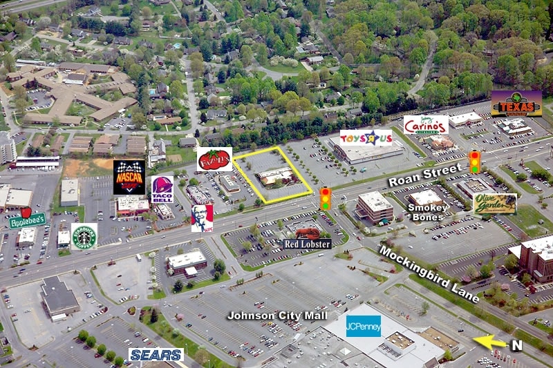 1914 N Roan St, Johnson City, TN for lease - Aerial - Image 2 of 7
