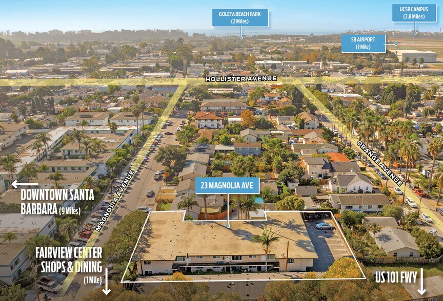 23 Magnolia Ave, Goleta, CA à vendre - Aérien - Image 3 de 11