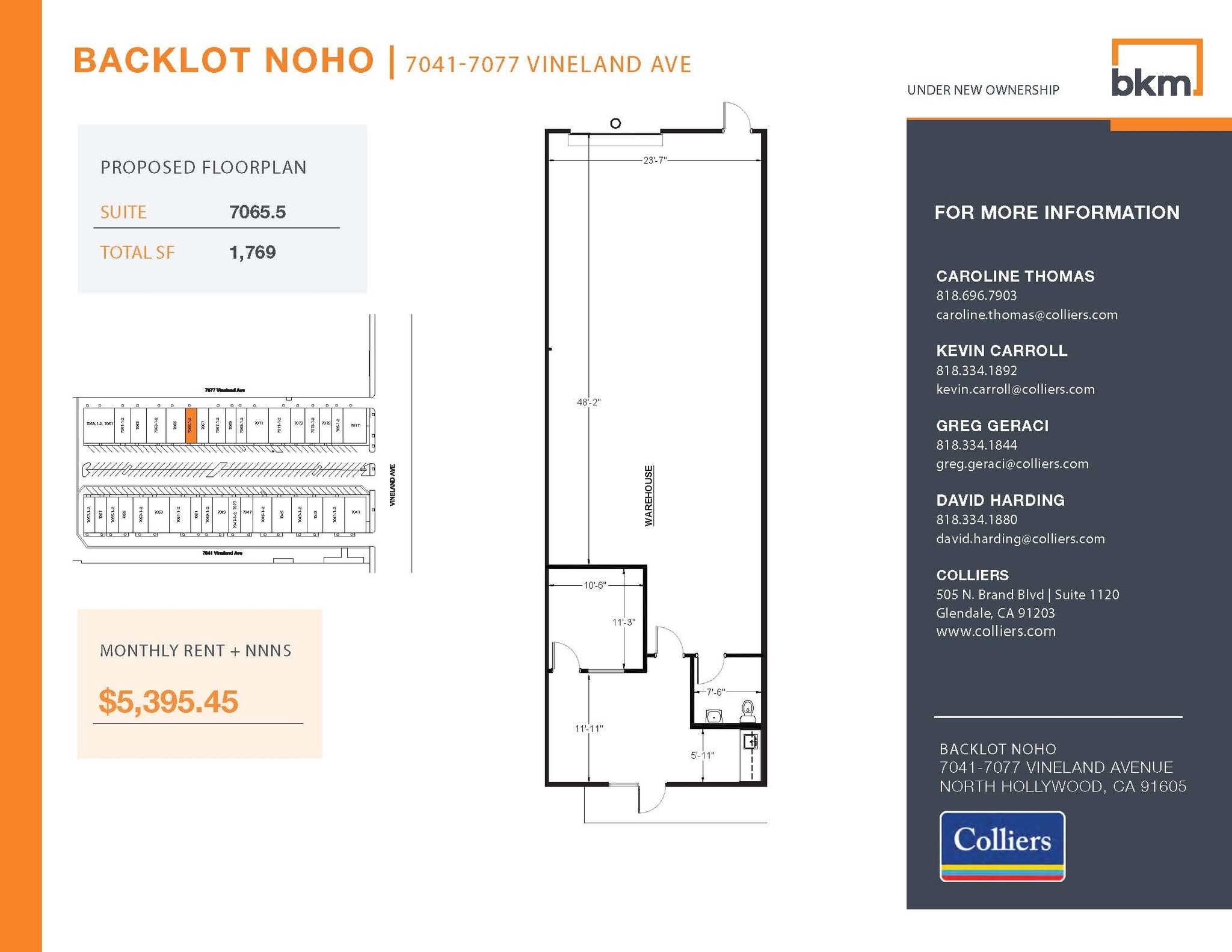7059-7077 1/2 Vineland Ave, North Hollywood, CA for lease Floor Plan- Image 1 of 1