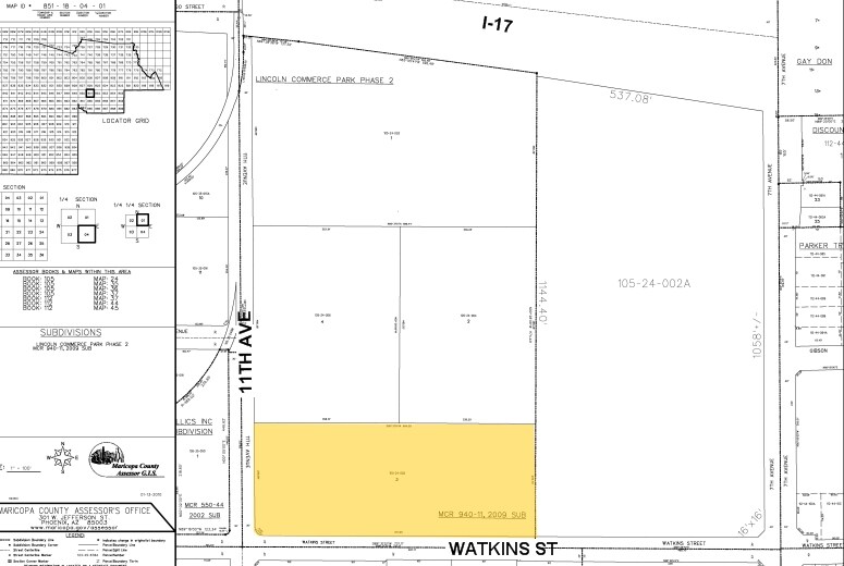 2145 S 11th Ave, Phoenix, AZ à louer - Plan cadastral - Image 2 de 7