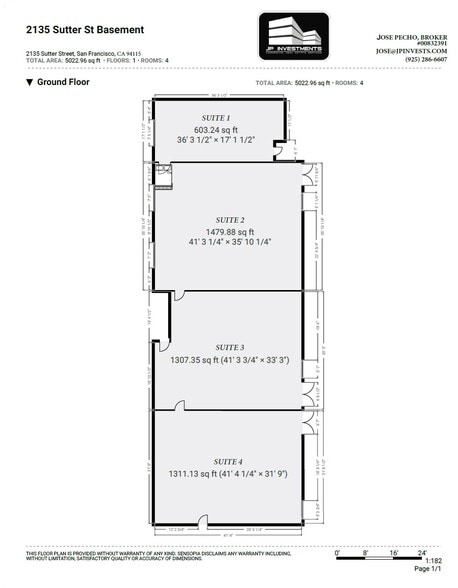 2135 Sutter St, San Francisco, CA à louer - Plan d’étage - Image 1 de 9