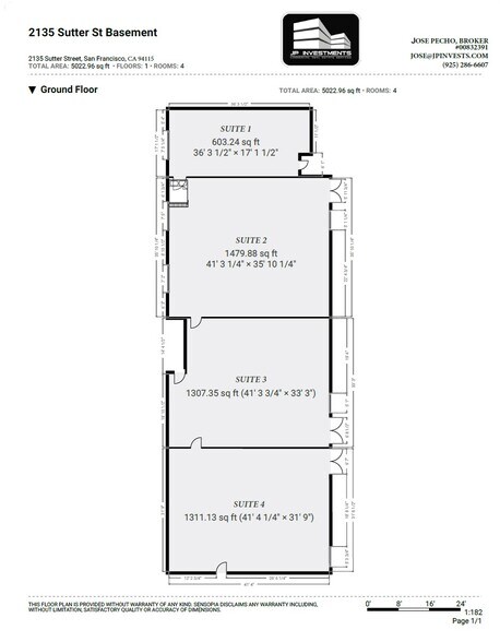 2135 Sutter St, San Francisco, CA à louer - Plan d’étage - Image 2 de 9
