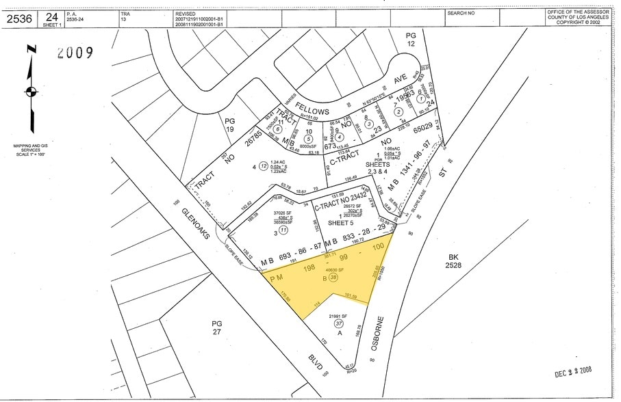 12295 Osborne St, Pacoima, CA for lease - Plat Map - Image 3 of 5