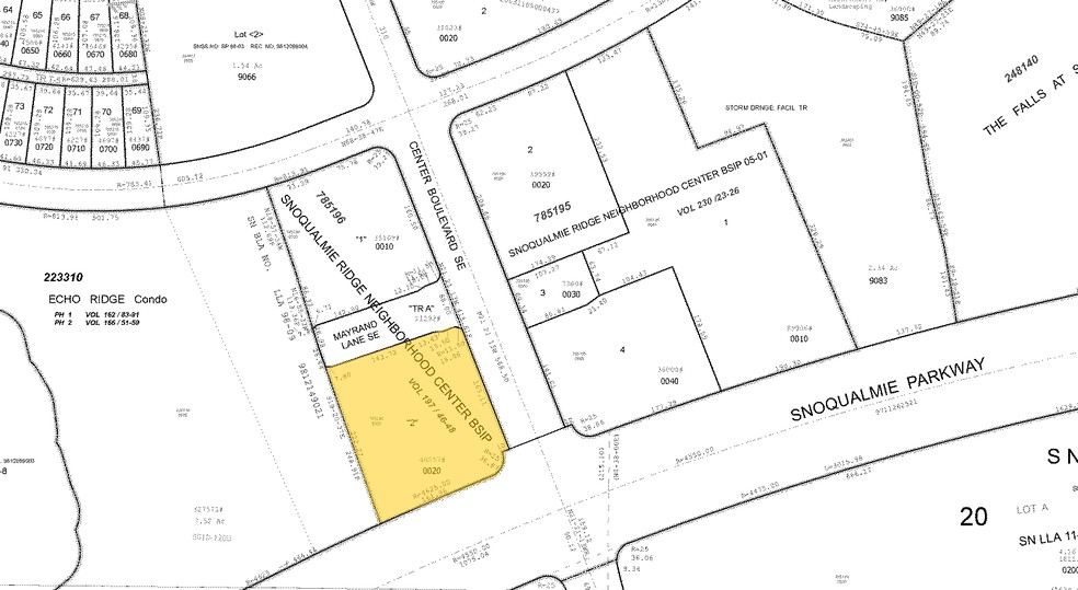 7811-7917 Center Blvd SE, Snoqualmie, WA à vendre - Plan cadastral - Image 1 de 1