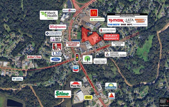 Plus de détails pour 129 Jefferson Davis Blvd, Natchez, MS - Terrain à vendre