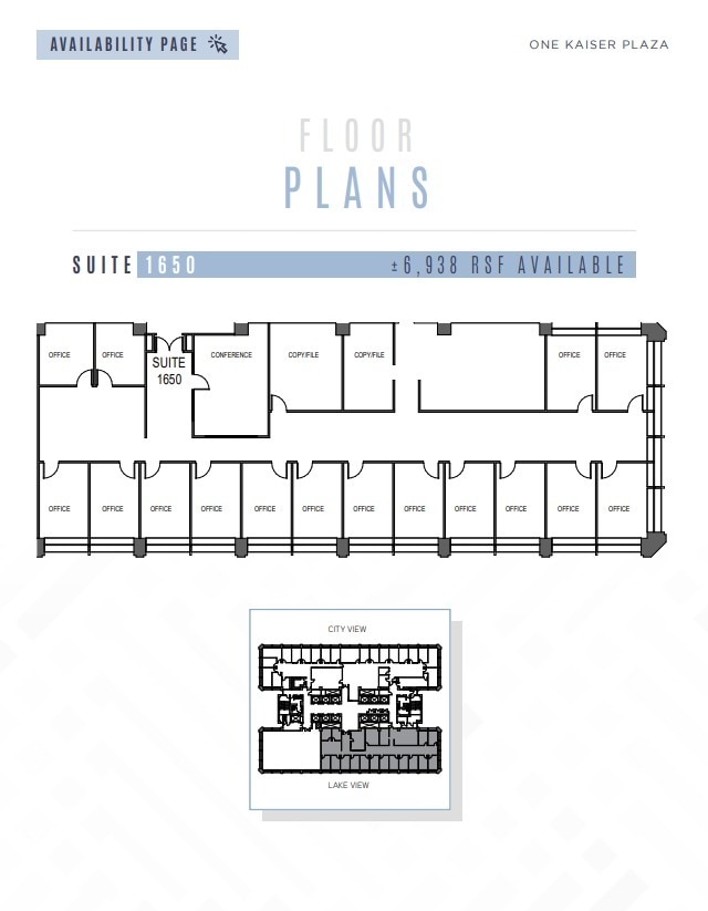 1 Kaiser Plz, Oakland, CA à louer Plan d’étage- Image 1 de 1