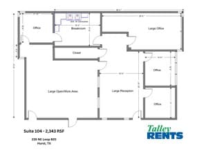 235 NE Loop 820, Hurst, TX à louer Plan d’étage- Image 1 de 14
